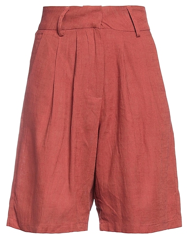 GLAMOROUS Shorts & Bermuda Rust 70% Viscose, 30% Linen