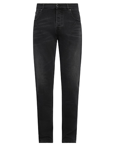 LES HOMMES Denim trousers Charcoal 98% Cotton, 2% Elastane