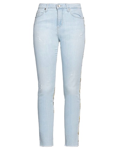 LIU •JO Denim trousers Blue 98% Cotton, 2% Elastane