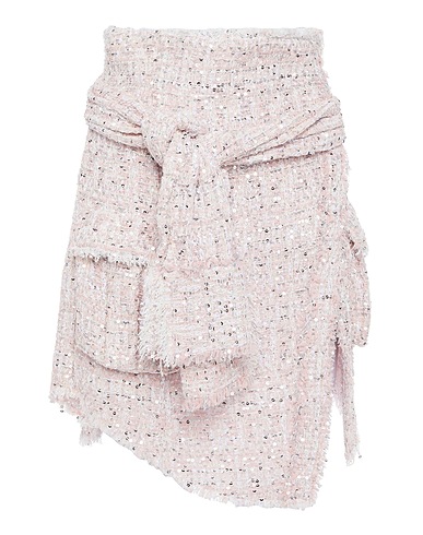 BALMAIN Mini skirt Light pink 47% Polyester, 33% Polyamide, 20% Cotton