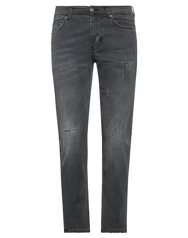 AGLINI Denim pants Charcoal 91% Cotton, 7% Elastomultiester, 2% Elastane