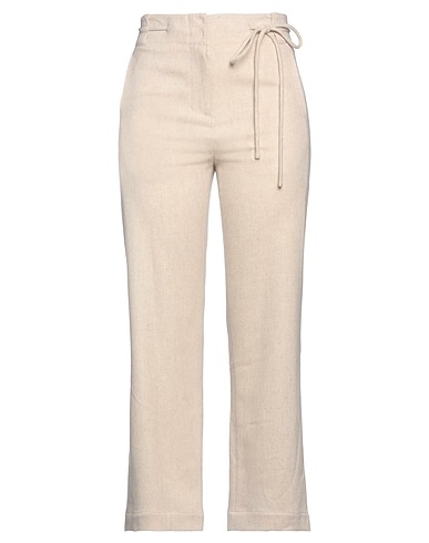 LE 17 SEPTEMBRE Casual trouser Beige 74% Wool, 24% Nylon, 2% Polyurethane