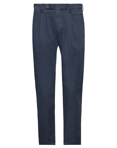 MICHAEL COAL Casual trouser Midnight blue 87% Cotton, 11% Linen, 2% Elastane