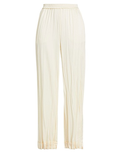 MICHAEL KORS COLLECTION Casual trouser Ivory 79% Acetate, 21% Viscose