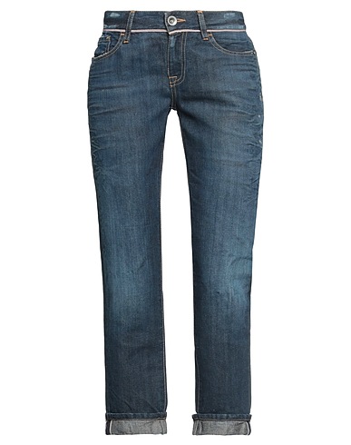ATOS LOMBARDINI Denim trousers Blue 60% Cotton, 40% Linen