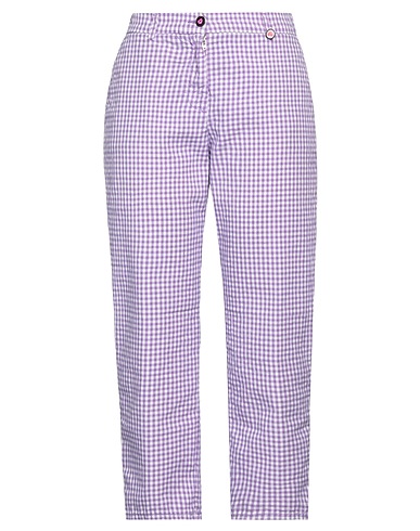I LOVE MP Casual trouser Mauve 50% Polyester, 26% Linen, 24% Cotton