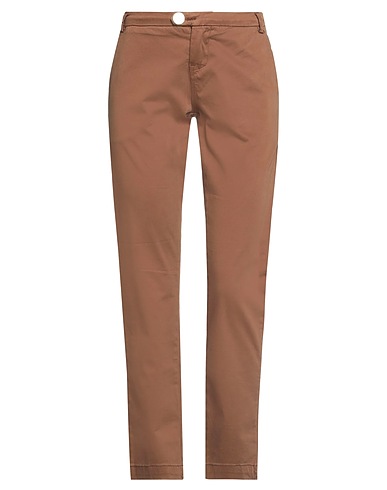 NENETTE Casual trouser Brown 98% Cotton, 2% Elastane