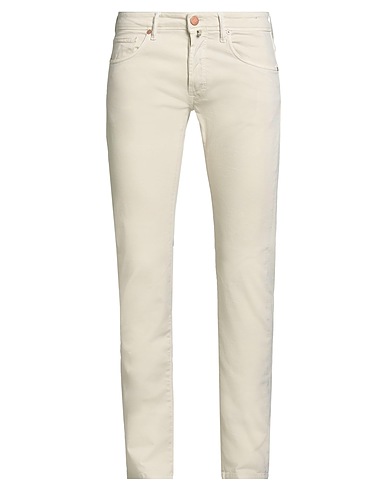 INCOTEX Casual trouser BLUE DIVISION Cream 98% Cotton, 2% Elastane