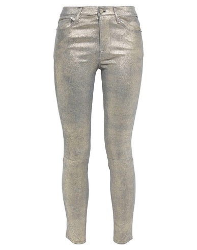 FRAME Casual trouser Silver 100% Lambskin
