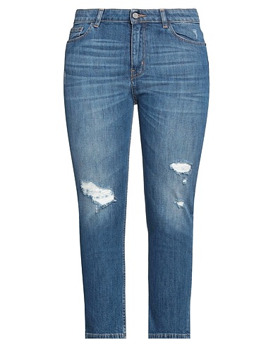 MANILA GRACE Denim pants Blue 98% Cotton, 2% Elastane