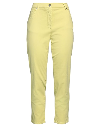 I LOVE MP Denim trousers Sage green 97% Cotton, 3% Elastane
