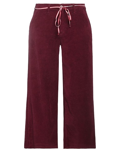RINASCIMENTO Casual trouser Burgundy 97% Cotton, 3% Elastane