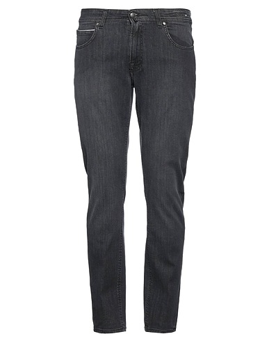 QUATTRO.DECIMI Denim trousers Charcoal 98% Cotton, 2% Elastane