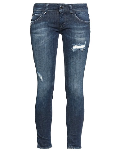 FRANKIE MORELLO Denim trousers Blue 98% Cotton, 2% Elastane
