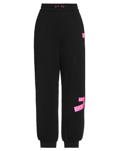 EA7 Casual trouser Black 100% Cotton, Elastane