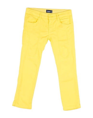 JECKERSON Casual trouser Yellow 97% Polyester, 3% Elastane