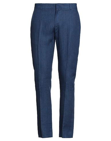 GREY DANIELE ALESSANDRINI Casual pants Navy 100% Linen