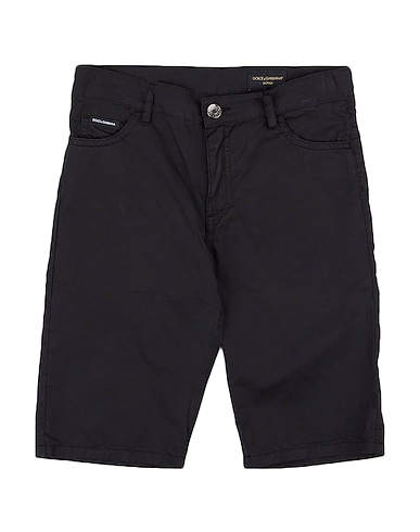DOLCE&GABBANA Shorts & Bermuda NERO 100% Cotton, Viscose, Polyurethane