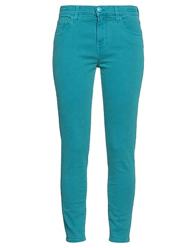 JACOB COHЁN Casual trouser Emerald green 98% Cotton, 2% Elastane
