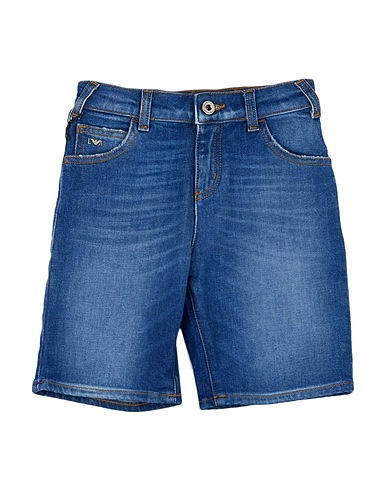 EMPORIO ARMANI Denim shorts Blue 99% Cotton, 1% Elastane