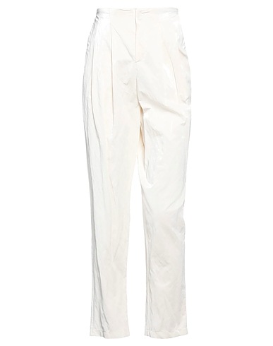 JIJIL Casual trouser Ivory 71% Viscose, 17% Polyester, 8% Cotton, 4% Metal