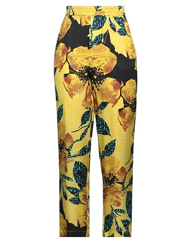 MANILA GRACE Casual trouser Yellow 100% Viscose