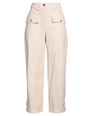 ALESSIA SANTI Casual trouser Ivory 98% Cotton, 2% Elastane