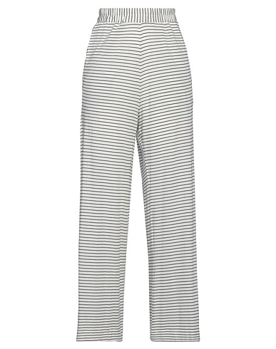SHIRTAPORTER Casual trouser White 79% Cotton, 21% Polyester