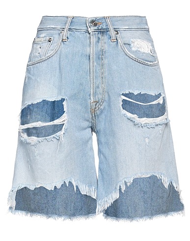 (+) PEOPLE Denim shorts Blue 100% Cotton