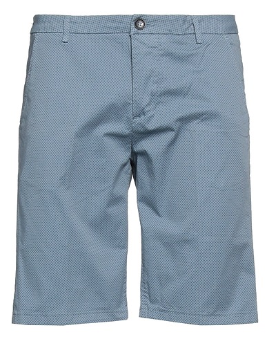 NO LAB Shorts & Bermuda Light blue 97% Cotton, 3% Elastane