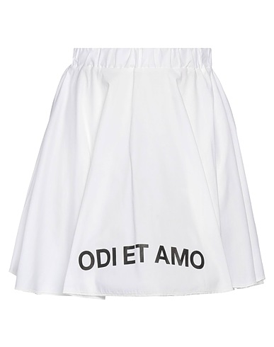 ODI ET AMO Mini skirt White 100% Cotton