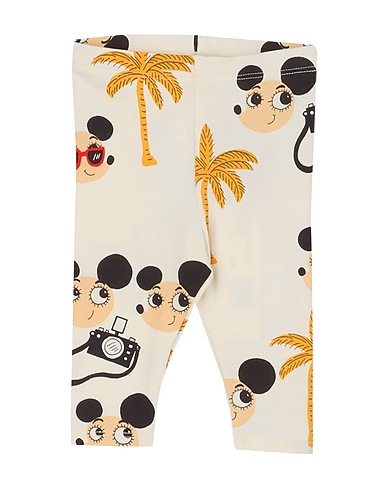 MINI RODINI Leggings Ivory 95% Organic cotton, 5% Elastane