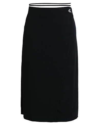 CALVIN KLEIN JEANS Midi-Rock Schwarz 100% Viskose