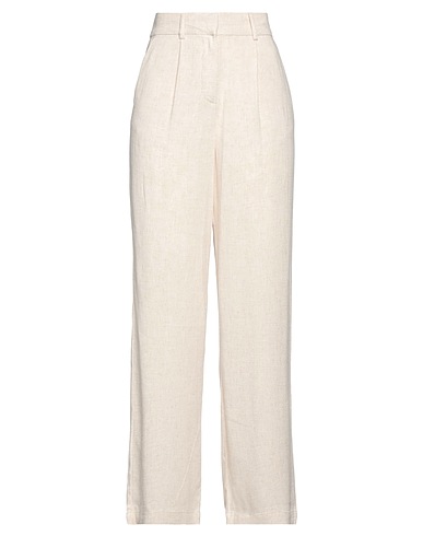 VERO MODA Casual trouser Cream 85% Viscose, 15% Linen