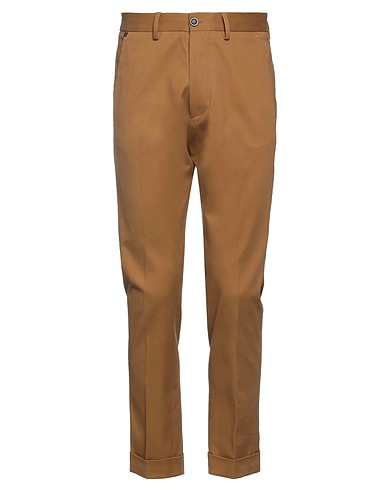 MESSAGERIE Casual trouser Camel 98% Cotton, 2% Elastane