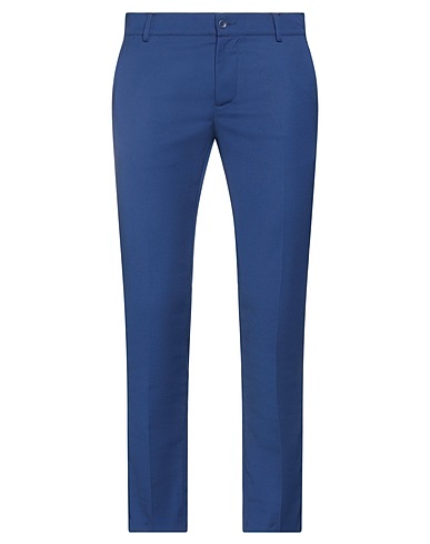 DANIELE ALESSANDRINI HOMME Casual trouser Blue 87% Polyester, 11% Viscose, 2% Elastane