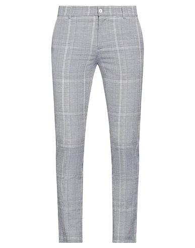 DANIELE ALESSANDRINI HOMME Casual pants Grey 50% Polyester, 28% Viscose, 20% Linen, 2% Elastane