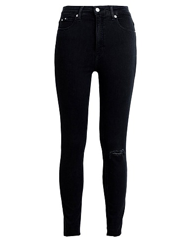 CALVIN KLEIN JEANS Denim trousers Black 89% Cotton, 8% Elasterell-p, 3% Elastane