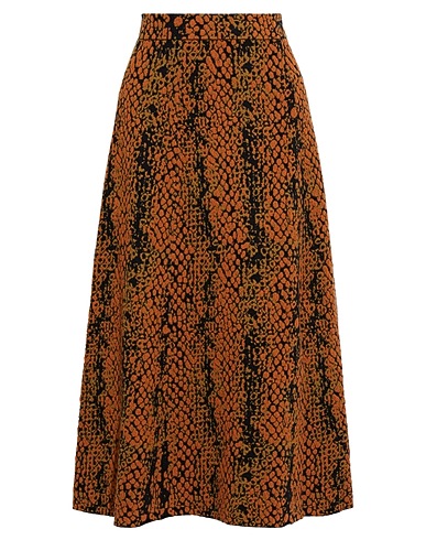 ULLA JOHNSON Midi skirt Brown 100% Wool