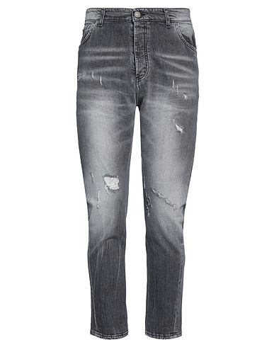 PATRIÒT Denim pants Charcoal 98% Cotton, 2% Elastane