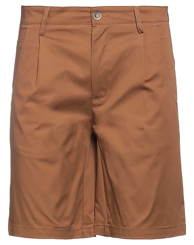 DANIELE ALESSANDRINI HOMME Shorts & Bermuda Brown 97% Cotton, 3% Elastane