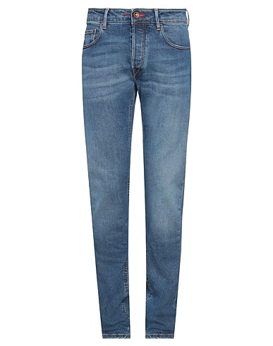 HAND PICKED Denim pants Blue 97% Cotton, 3% Elastane