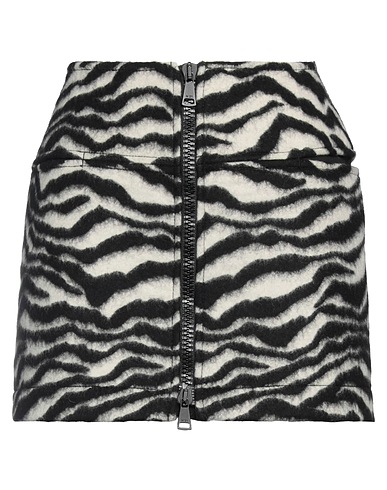N°21 Mini skirt Black 99% Virgin Wool, 1% Silk