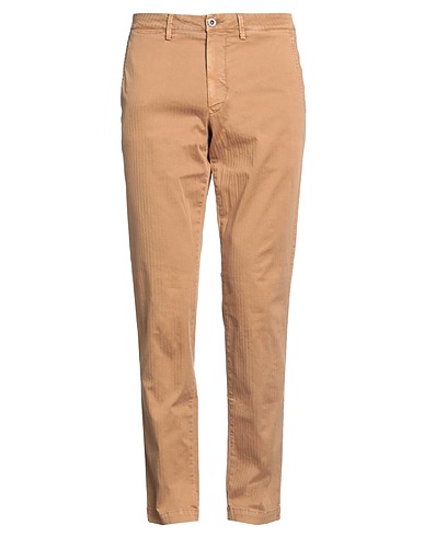 IL DROP Casual trouser Camel 96% Cotton, 4% Elastane