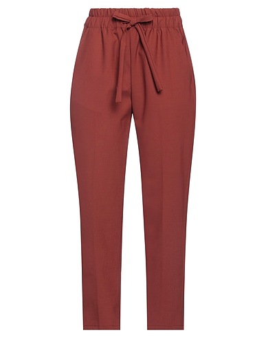 CLAUDIE Casual trouser Brown 38% Wool, 29% Polyester, 17% Acrylic, 12% Synthetic fibers, 4% Virgin Wool