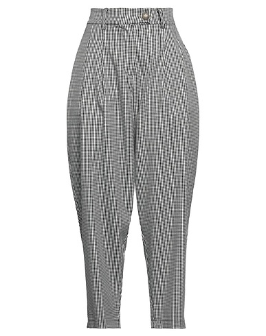 CLAUDIE Casual trouser Black 53% Polyester, 43% Virgin Wool, 4% Elastane