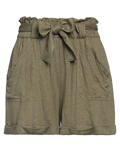 MAJESTIC FILATURES Shorts & Bermuda Military green 94% Linen, 6% Elastane