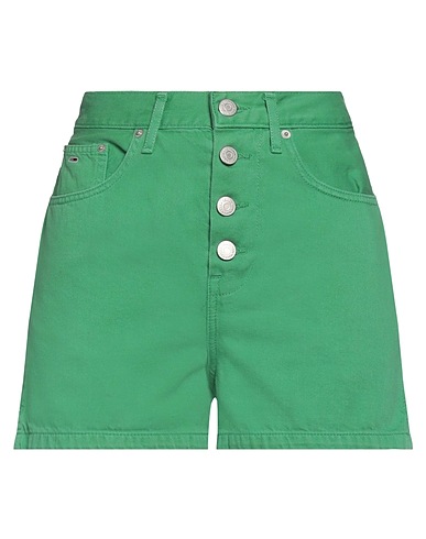 TOMMY JEANS Denim shorts Green 100% Recycled cotton