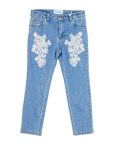 ERMANNO SCERVINO JUNIOR Denim trousers Blue 65% Cotton, 35% Elastane