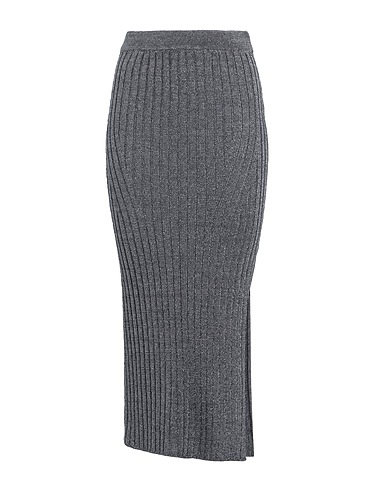 TOPSHOP Midi skirt Lead 60% Polyester, 30% Metallic fiber, 10% Cotton